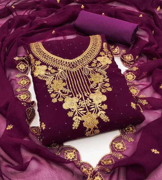Georgette Embroidery Four Piece