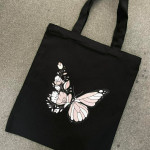 Butterfly+ flower TOTE BAG (টোট ব্যাগ )