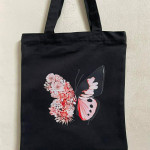 Butterfly+ flower TOTE BAG (টোট ব্যাগ )